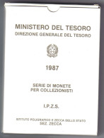 Italia Italy 1987 Divisionale Proof - Jahressets & Polierte Platten