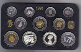 Italia Italy 1991 Divisionale Proof Confezione Esterna Assente O Rovinata - Set Fior Di Conio