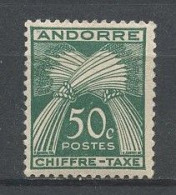ANDORRE 1943 TAXE N° 23 ** Neuf MNH  Superbes  Cote 1,60 €  Flore Gerbes - Unused Stamps
