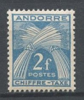 ANDORRE 1943 TAXE N° 26 ** Neuf MNH  Superbes  C 2,30 € Flore Gerbes - Ungebraucht