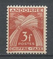 ANDORRE 1943 TAXE N° 27 ** Neuf MNH  Superbe  C 2,30 € Flore Gerbes - Nuovi