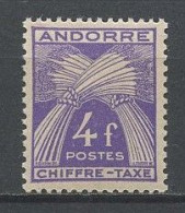 ANDORRE 1931 TAXE N° 28 ** Neuf MNH  Superbe C 7 € Flore Gerbe - Unused Stamps