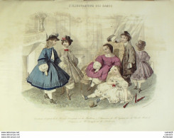 Gravure De Mode L'Illustrateur Des Dames 1869 N°17 - Voor 1900