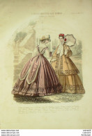 Gravure De Mode L'Illustrateur Des Dames 1869 N°20 - Voor 1900