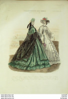 Gravure De Mode L'Illustrateur Des Dames 1869 N°21 - Voor 1900