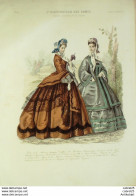 Gravure De Mode L'Illustrateur Des Dames 1869 N°23 - Avant 1900