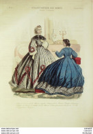 Gravure De Mode L'Illustrateur Des Dames 1869 N°25 - Before 1900