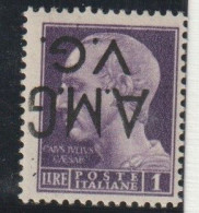 Italia Venezia Giulia  Cat 8d 1946 Definitives Lire 1 Violet  Inverted Overprint,mint Never Hinged, - Trentino & Triest