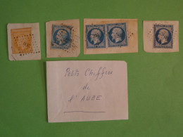 BW10 FRANCE  LOT NAPOLEONS PETITS CHIFFRES AUBE  1860  +N° 14  +AFF. INTERESSANT + - 1853-1860 Napoleon III