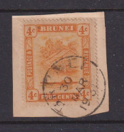 BRUNEI - 1908+ Brunei River 4c Used As Scan (On Piece) - Brunei (...-1984)