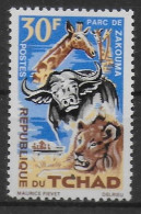 TCHAD   N° 108  * *  Girafe Buffle Lion - Giraffes