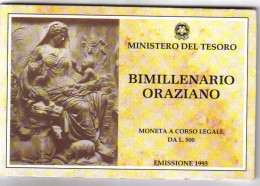 Italy ITALIA 1993  500 Lire AG Fdc Bimillenario Oraziano - 5 000 Lire