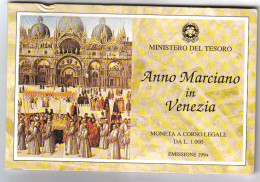 REPUBBLICA ITALIANA  1000 LIRE Anno Marciano In Venezia 1994 Fdc - 1 000 Liras
