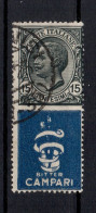 1924-25 Francobolli Regno Pubblicitari 15 C. Campari - Publicidad