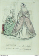 Gravure De Mode Le Follet Courrier Des Salons 1834 N°318 - Estampes & Gravures