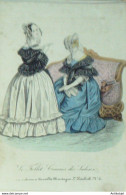 Gravure De Mode Le Follet Courrier Des Salons 1835 N°342 - Estampes & Gravures