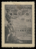 Viñeta Ciudad De Barcelona - 1913.- Salón Del Automovil. - Other & Unclassified