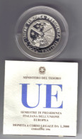 REPUBBLICA ITALIANA  5000 LIRE Semestre Di Presidenza UE 1996 Proof - Mint Sets & Proof Sets
