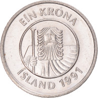 Monnaie, Islande, Krona, 1991 - Island