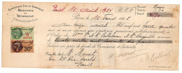 Fiscaux Sur Document--1928 -- Lettre Change Beauvais Et Dussault-PARIS----Bellebeau-Briquet-Monet - Briefe U. Dokumente