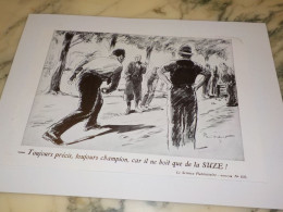 ANCIENNE PUBLICITE PARTIE DE PETANQUE  AVEC UNE SUZE 1938 - Alkohol