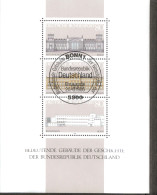 Bund Block 20 Bedeutende Gebäude 5 Items  Used Gestempelt ETSST Bonn - 1981-1990