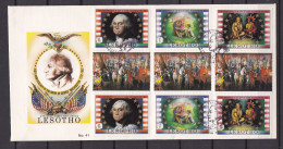 LESOTHO 1982 2 FDC 's Washington 386-391 F944 - George Washington