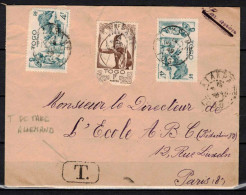 Togo, Lettre Pour Paris, Cachet ATAKPA - Lettres & Documents