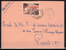 Togo, Lettre Pour Paris, Cachet DAPANGO - Briefe U. Dokumente