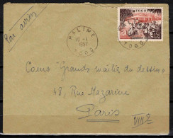 Togo, Lettre Pour Paris, Cachet PALIME - Cartas & Documentos