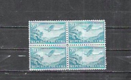 CUBA Nº AE 146 BLOQUE DE CUATRO - Airmail