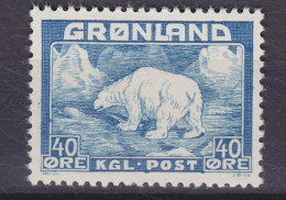 Greenland 1946 Mi. 27, 40 Øre Eisbär Polar Bear, MH* - Ongebruikt