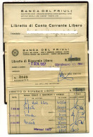 CERVIGNANO UDINE  Banca Del Friuli  Libretto Di Risparmio 1957 - Banque & Assurance