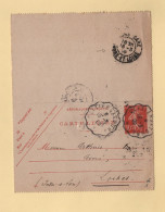 Convoyeur - Poitiers A Tours - 1909 - Railway Post