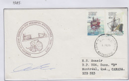 AAT  MV Icebird Maiden Voyage Signature Ca Casey MA 1985 (CS156A) - Storia Postale
