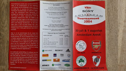 Programme Amsterdam Tournament - 2004 - Jupiler League - Programm - Football - Ajax Arsenal River Plate Panathinaikos - Books