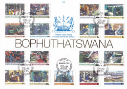 1985 BOPHUTHATSWANA South Africa 2nd Definitive Issue - Industries, 24 Control Blocks,36 MNH Stamps,PO Presentation Pack - Bophuthatswana