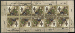 Latvia:Unused Sheet EUROPA Cept 2007, Scouts, MNH - 2007