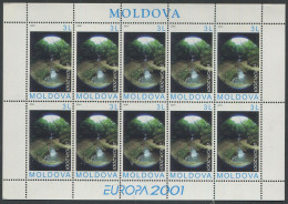 Moldova:Unused Sheet EUROPA Cept 2001, Water, MNH - 2001