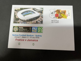 23-7-2023 (3 S 14) FIFA Women's Football World Cup Match 11 (stamp + Coin) France (0) V Jamaica (0) - Dollar