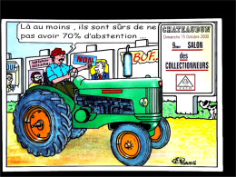 ► TRACTEUR - Exposition Salon CHATEAUDUN   2000  - CPM Illustrateur Gauthié - Traktoren