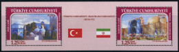 Türkiye 2015 Mi 4151-4152 MNH Joint Issue With Iran, Green Mosque In Bursa, Kabood Mosque In Tabriz [Block 128] - Blocks & Kleinbögen