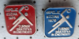 Handball Tournament Bratstva In Enotnosti  Hrpelje Kozina 1976 Slovenia Ex Yugoslavia Pins - Pallamano