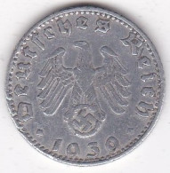 50 Reichspfennig 1939 J HAMBOURG, En Aluminium - 50 Reichspfennig