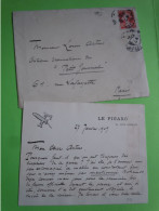 Carte Autographe Miguel ZAMACOIS (1866-1955) Romancier Poète Et Journaliste - LE FIGARO - A Louis ARTUS - Schrijvers