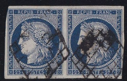 France N°4a - Paire - Au Filet - B/TB - 1849-1850 Ceres