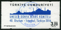 Türkiye 2016 Mi 4271 UNESCO World Heritage Committee, Istanbul Skyline, Mosque - Gebruikt