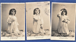 SERIE COMPLETE DE 6 CPA FANTAISIE - La Prière (jeune Enfant Priant) - Collezioni E Lotti