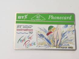 United Kingdom-(BTI025)-BT-Swimathon '92-(31)-(40units)(241C95775)(tirage-7.454)price Cataloge-8.00£-mint) - BT Interne