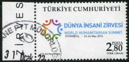 Türkiye 2016 Mi 4262 World Humanitarian Summit, Emblem - Gebruikt